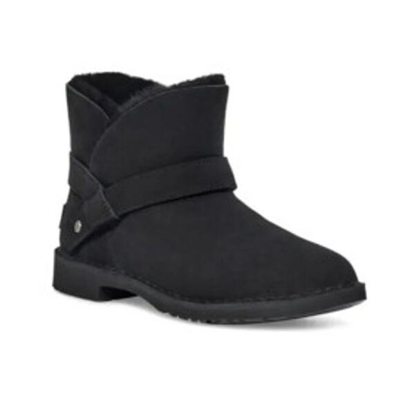 UGG Zariyah Water Repellent Ankle Bootie Black Suede Women's Size 9 NWOB - Picture 1 of 8